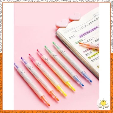 Set 3/6 Bút Highlight 2 Đầu Pastel VPPTUEMINH - Nhiều Màu, Giá 10.350₫