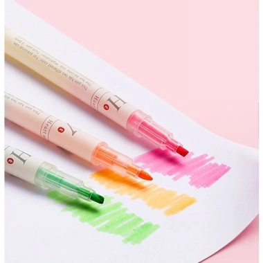 Set 3/6 Bút Highlight 2 Đầu Pastel VPPTUEMINH - Nhiều Màu, Giá 10.350₫