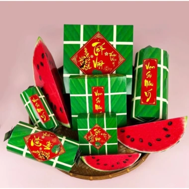 Set 3/6/9 Đồ Decor Tết Giấy Bánh Chưng, Bánh Tét, Dưa Hấu Giảm còn 20.000đ 7 Set 3/6/9 Đồ Decor Tết Giấy Bánh Chưng, Bánh Tét, Dưa Hấu Giảm còn 20.000đ 7