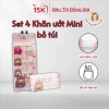 Set 4 Bịch Khăn Ướt Mini Bỏ Túi - Tiện Lợi, Giá Chỉ 17.000₫