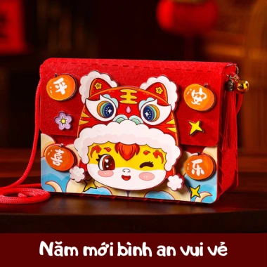 Set 4 Bộ Nguyên Liệu Làm Túi DIY - Túi Vải Không Dệt, Túi Lì Xì Vải Nỉ cho Tết Ất Tỵ 2.025 - Giá Ưu Đãi 39.680đ