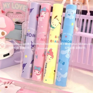 Set 4 bút dạ quang highlight Kuromi Melody Cinnamoroll Kitty Dễ thương, giá 34.999đ 3