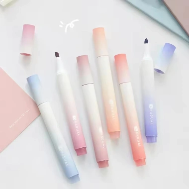 Set 4 Bút Dạ Quang Pastel Gradient - Đầu mềm, highlight sách học sinh, 20.000đ 5