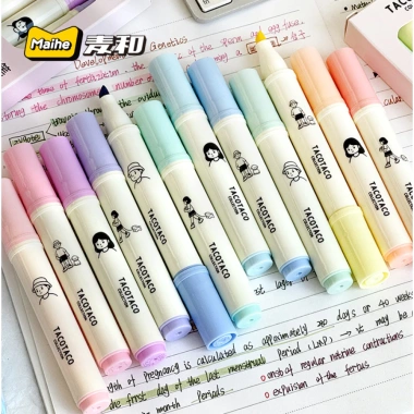 Set 4 Bút Highlight Mini TacoTaco Hidari - Bút Dạ Quang Đậm, Giá Ưu Đãi 27k 5