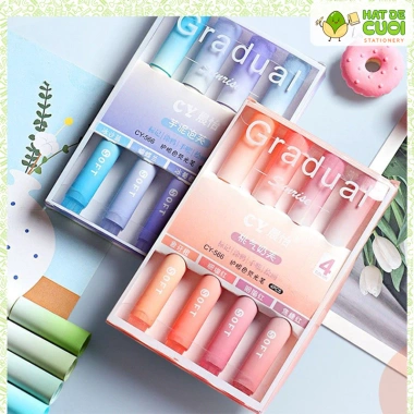 Set 4 bút highlight Pastel Trendy Gradual HI09 - Đánh dấu dạ quang màu dịu mắt, chỉ 25.300₫