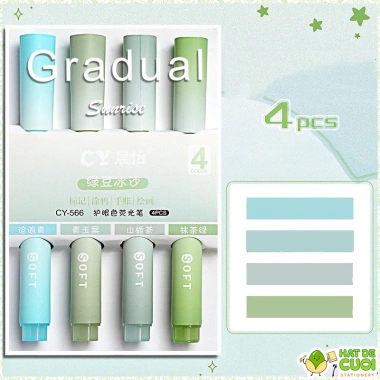 Set 4 bút highlight Pastel Trendy Gradual HI09 - Đánh dấu dạ quang màu dịu mắt, chỉ 25.300₫