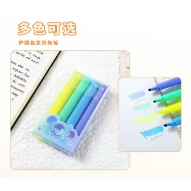 Set 4 bút nhớ Highlight Dạ Quang Pastel VPP KAMI - giá sỉ 35.000đ (gốc 43.050đ) 5
