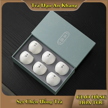 Set 4 Chén Uống Trà Nhật Bản Gốm Trứng Rồng 130ml Cao Cấp Thủ Công - 140.000đ