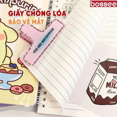 Set 4 cuốn Sổ lò xo A5 kẻ ngang hoạt hình Kuromi, Capybara, Gấu Dâu, Conan, Doraemon, Shin – 22.000₫ 5