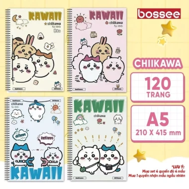 Set 4 cuốn Sổ lò xo A5 kẻ ngang hoạt hình Kuromi, Capybara, Gấu Dâu, Conan, Doraemon, Shin – 22.000₫ 10