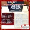Set 4 Hũ Mứt Tết, Bánh Kẹo kèm Khay Thủy Tinh Cao Cấp Vân Caro Siêu Bắt Sáng - Sliver Full Box