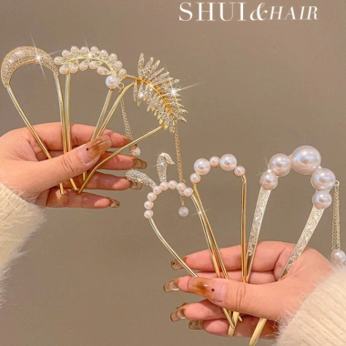 Set 4 Kẹp Tóc Chữ U Đính Đá Sang Trọng Thời Trang Nữ Giá Ưu Đãi 17.424 VND 5