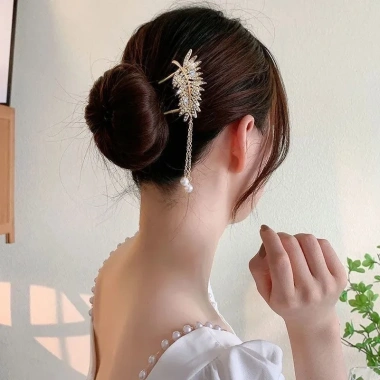 Set 4 Kẹp Tóc Chữ U Đính Đá Sang Trọng Thời Trang Nữ Giá Ưu Đãi 17.424 VND 8