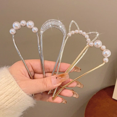 Set 4 Kẹp Tóc Chữ U Đính Đá Sang Trọng Thời Trang Nữ Giá Ưu Đãi 17.424 VND 10