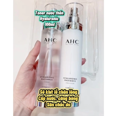 Set 4 món AHC Hyaluronic Cấp Ẩm Da Toner và Emulsion - Giá ưu đãi 495.000₫ 4