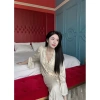 Set 4 món mặc nhà chất lụa phối ren đa kiểu ngắn dài, kèm mút - Giá chỉ 241k 9