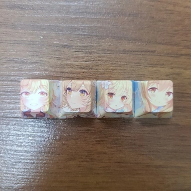 Set 4 nút keycap PBT Genshin Impact 50 nhân vật Kazuha Yelan, giá chỉ 50.000₫