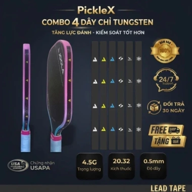 Set 4 Pack Chì Dây Độ Vợt Pickleball Joola Selkirk Proton GearBox CRBN - 89.000₫