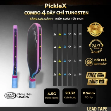 Set 4 Pack Chì Dây Độ Vợt Pickleball Joola Selkirk Proton GearBox CRBN - 89.000₫ 2