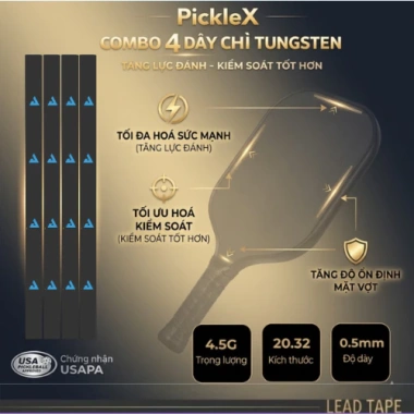 Set 4 Pack Chì Dây Độ Vợt Pickleball Joola Selkirk Proton GearBox CRBN - 89.000₫ 4