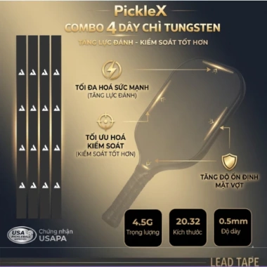 Set 4 Pack Chì Dây Độ Vợt Pickleball Joola Selkirk Proton GearBox CRBN - 89.000₫ 6