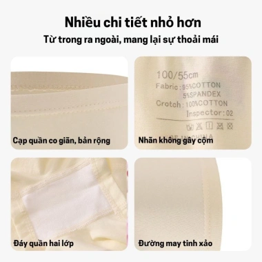 Set 4 Quần Chip Bé Gái Màu Sắc In Hình Dễ Thương Chất Liệu Mềm Mịn Giá 129k 6