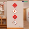 SET 4 Tranh Câu Đối Thư Pháp Treo Tường Decal Formex Tài Lộc May Mắn Tết 178k