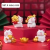 Set 4 tượng mèo Thần Tài may mắn Minekineko decor dễ thương cho bàn và xe ô tô 2