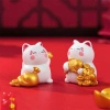 Set 4 tượng mèo Thần Tài may mắn Minekineko decor dễ thương cho bàn và xe ô tô 8