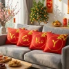 Set 4 vỏ gối vải thun nỉ - Vạn Sự Như Ý, Giá chỉ 250.000đ, khuyến mãi giảm 57k