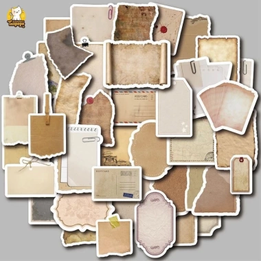 Set 40 tấm giấy nền vintage cổ điển trơn nâu cho Bullet Journal và Scrapbook - Giá ưu đãi 25.402 VND
