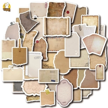 Set 40 tấm giấy nền vintage cổ điển trơn nâu cho Bullet Journal và Scrapbook - Giá ưu đãi 25.402 VND