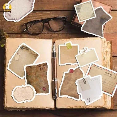 Set 40 tấm giấy nền vintage cổ điển trơn nâu cho Bullet Journal và Scrapbook - Giá ưu đãi 25.402 VND