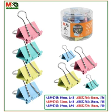 Set 48 kẹp bướm giấy tờ văn phòng M&G size 25mm - Nhiều màu sắc, tiện lợi, giảm giá 88k 2 Set 48 kẹp bướm giấy tờ văn phòng M&G size 25mm - Nhiều màu sắc, tiện lợi, giảm giá 88k 2