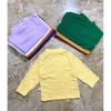 Sét 5 áo cao cổ cotton dày dặn, màu trơn, size 8‑24kg, giảm 17% cho bé trai & bé gái