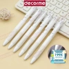 Set 5 bút bi gel 0.5mm Decorme - Ngòi trắng, viết mực đen mượt, giá chỉ 15.600₫ 2