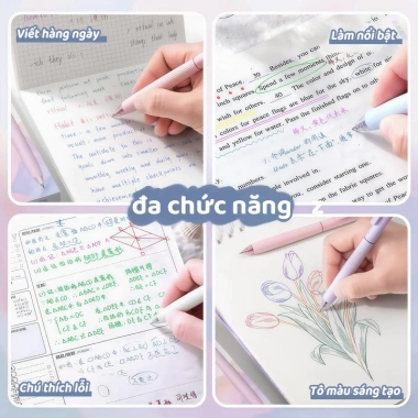 Set 5 bút gel M.Y.Never 0.5mm pastel - Viết trơn tru, phù hợp học sinh, giá 45.000đ 5