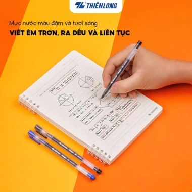 Set 5 Bút Gel Thiên Long 0.5mm - Nét Viết Êm Mượt, Mực Khô Nhanh, Giá chỉ 27.000₫