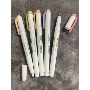 Set 5 bút ghi chú Highlight dạ quang 2 đầu 5 màu pastel Bitoon - 30.500₫