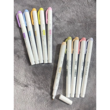 Set 5 bút ghi chú Highlight dạ quang 2 đầu 5 màu pastel Bitoon - 30.500₫ 9 Set 5 bút ghi chú Highlight dạ quang 2 đầu 5 màu pastel Bitoon - 30.500₫ 9