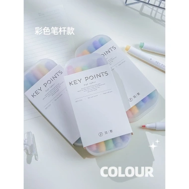 Set 5 bút highlighter KEY POINT pastel 2 đầu - màu nhẹ, giá ưu đãi 50.000 4