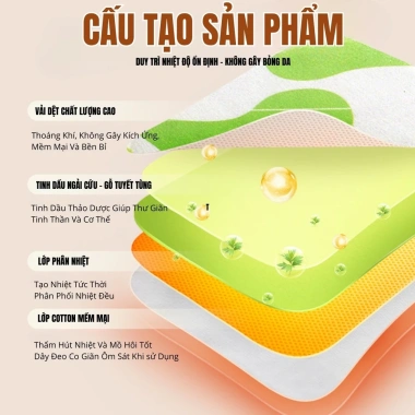 Set 5 Cặp Miếng Dán Giữ Ấm Ngải Cứu - Giảm Đau Bụng Kinh, Đau Cơ, Đau Khớp - Giá Ưu Đãi 59.000₫