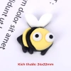 Set 5 Charm Ong Mật Hoạt Hình Handmade, Chậu Hoa Len Trang Trí Nội Thất Giá 30.000đ 3
