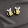 Set 5 Charm Ong Mật Hoạt Hình Handmade, Chậu Hoa Len Trang Trí Nội Thất Giá 30.000đ 5
