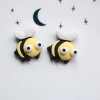 Set 5 Charm Ong Mật Hoạt Hình Handmade, Chậu Hoa Len Trang Trí Nội Thất Giá 30.000đ 6