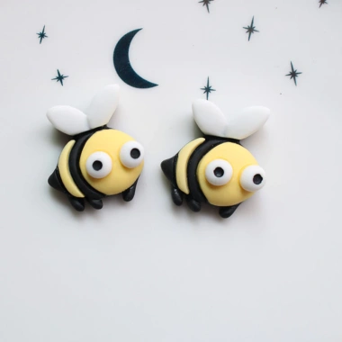 Set 5 Charm Ong Mật Hoạt Hình Handmade, Chậu Hoa Len Trang Trí Nội Thất Giá 30.000đ 6