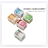 Set 5 cuộn Washi Tape pastel cute - Trang trí sổ tay, bullet journal, dán quà, 22.000₫