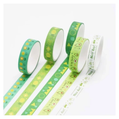 Set 5 cuộn Washi Tape pastel cute - Trang trí sổ tay, bullet journal, dán quà, 22.000₫