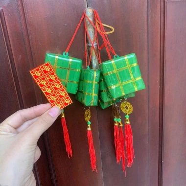Set 5 Đồ Decor Bánh Trưng Bánh Tét Đón Tết Trang trí Ngày Xuân Giá 45.000₫