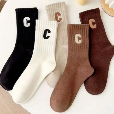 Sét 5 đôi tất cổ cao chữ C cho nam nữ, cotton co giãn thoáng khí, mẫu T13 - Giá chỉ 40.000đ 8